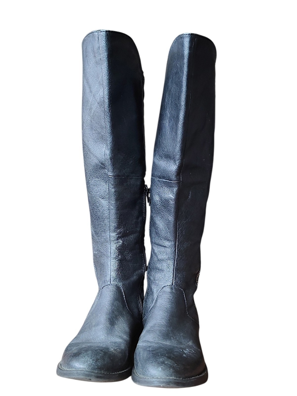 Steve Madden Black Quilted Knee High Boots.